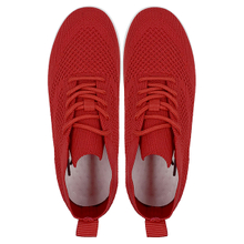 Flying Weaving Sports Shoes Women's Autumn Red Shoes Lightweight Soft Sole Anti slip Elderly Walking Shoes