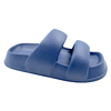 Navy blue thick soled two character slippers for women living in the bathroom non slip soft sole for showering wearing women's shoes outside