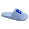 Cute smiling face blue one-piece slippers that can be worn externally simple women's shoes slippers