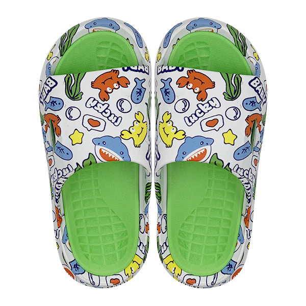 Cartoon printed men's and women's slippers summer home soft soled slippers bathroom beach anti slip one line slippers