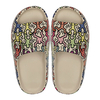 Graffiti slippers cartoon thick sole bath anti slip couple student home slippers bathroom slippers