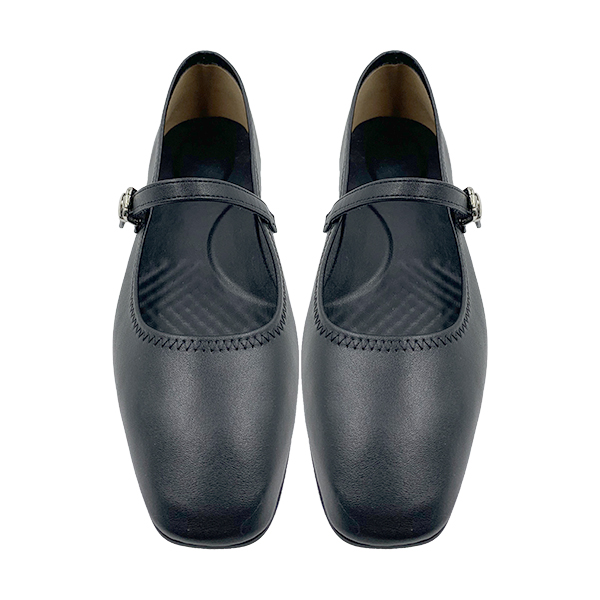 New soft soled genuine leather Mary Jane single shoes women's shoes with a single buckle and shallow mouth flat shoes small leather shoes