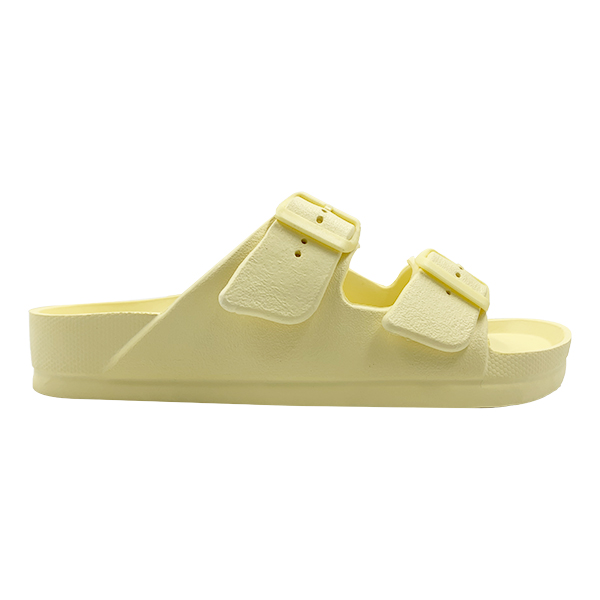 Light yellow EVA lightweight anti slip casual shower slippers Haken outdoor beach slippers women's summer