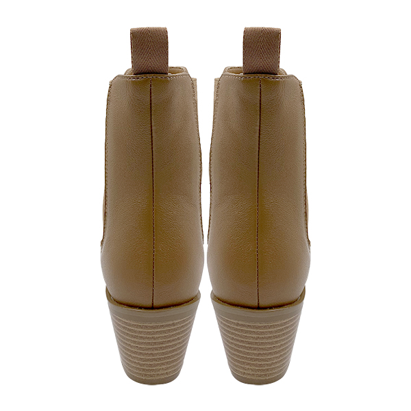New genuine leather Martin boots for women square toe high heels short boots versatile and minimalist boots