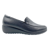 Slope heeled women's shoes 2025 new black versatile round toe inner height increasing single shoe
