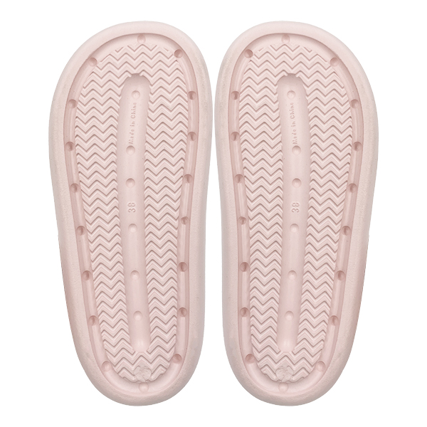 Pink EVA thick soled cool slippers for women in summer with a sense of stepping on poop when worn outdoors. Indoor home bathroom anti slip and anti odor slippers