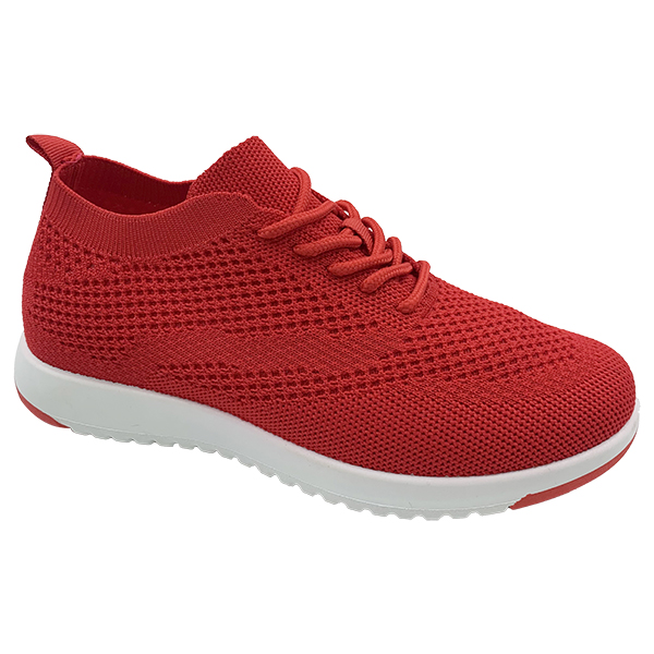 Flying Weaving Sports Shoes Women's Autumn Red Shoes Lightweight Soft Sole Anti slip Elderly Walking Shoes