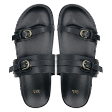 Summer Outwear 2025 New Thick Bottom Belt Buckle Anti slip Outdoor Vacation Black One line Cool Slippers for Women