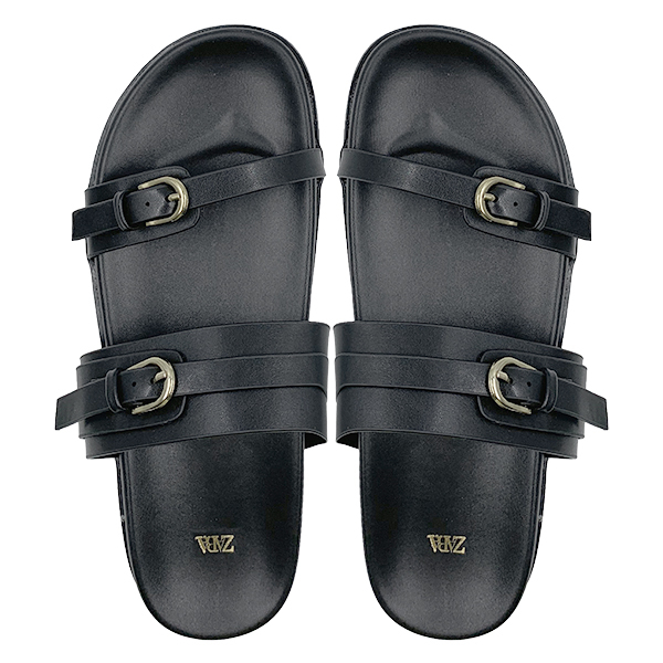 Summer Outwear 2025 New Thick Bottom Belt Buckle Anti slip Outdoor Vacation Black One line Cool Slippers for Women