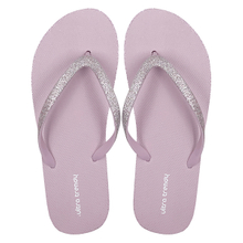Pink Glitter glitter PE thick soled flip flops are lightweight breathable and can be worn as beach flip flops