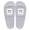 Summer new smiley face purple slippers for women's home bathroom slippers in a straight line