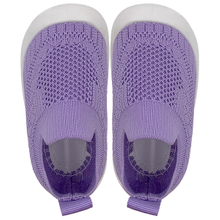 Purple casual shoes kindergarten indoor shoes boys and girls flying woven sports gymnastics shoes
