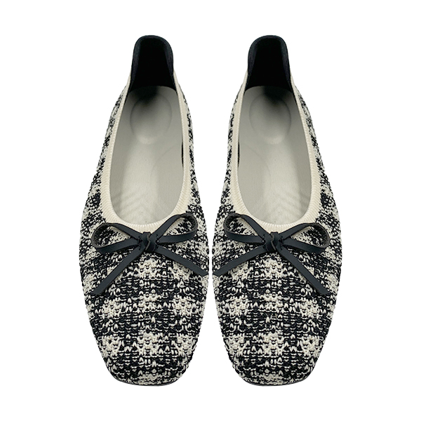 2025 Spring New Flyknit Sheepskin Pad Flat Bottom Simple and Comfortable Versatile Women's Single Shoes