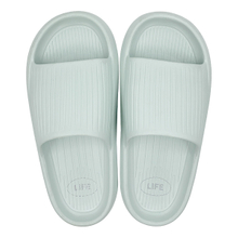 Light blue EVA thick soled sandals for women's summer outdoor wear with a sense of stepping on feces suitable for indoor home use and anti slip