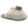 Winter hairy slippers for women new autumn and winter styles home decor half bag white cute autumn bow