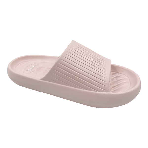 Pink EVA thick soled cool slippers for women in summer with a sense of stepping on poop when worn outdoors. Indoor home bathroom anti slip and anti odor slippers