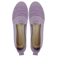 Purple cloth shoes for women's new spring and summer breathable flying woven mesh shoes with shallow