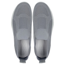 Grey men's and women's shoes breathable and plush sports and leisure shoes soft soles fly woven one