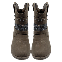 Dark brown children's shoes Martin boots genuine leather new autumn and winter waterproof boots plush short boots cotton boots