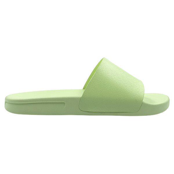 Thin green one-piece slippers with anti slip soft sole can be worn externally simple women's slippers