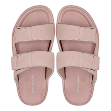Pink women's thick soled two character sandals for casual daily wear lightweight and breathable suitable for outdoor beach wear