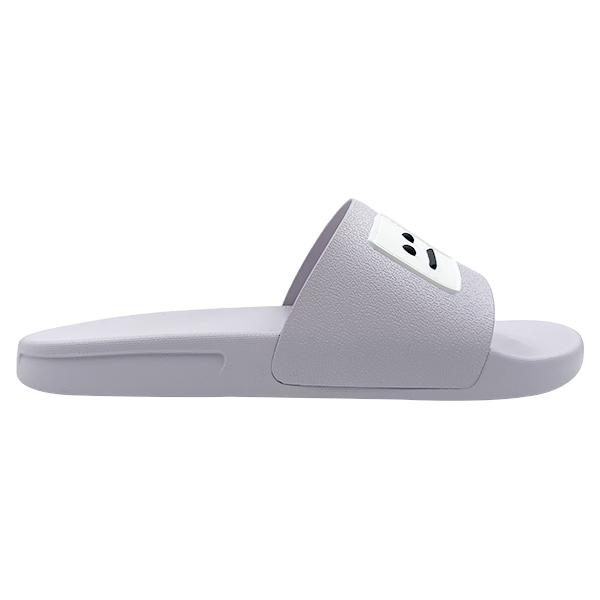 Summer new smiley face purple slippers for women's home bathroom slippers in a straight line