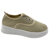 Khaki color thick top versatile lazy person kicks thick sole casual high-quality canvas shoes small white shoes