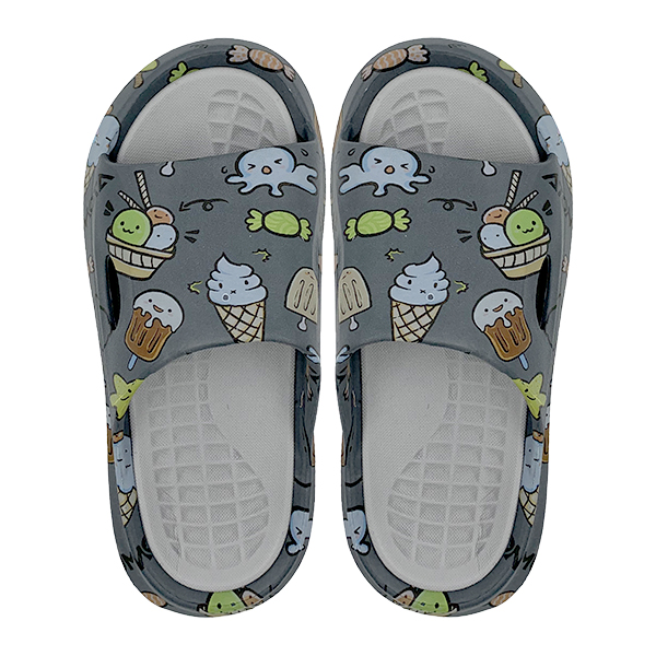 Cartoon printed men's and women's slippers summer home soft soled slippers bathroom beach anti slip one line slippers