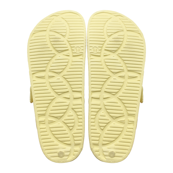 Light yellow EVA lightweight anti slip casual shower slippers Haken outdoor beach slippers women's summer