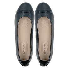 Real leather wedge heel women's shoes 2025 new black versatile round toe inner height increasing single shoe