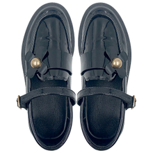 Girls' leather shoes with soft sole for spring and autumn new black performance student princess single shoes