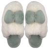 Winter hairy slippers for women new autumn and winter styles home decor half bag white cute autumn bow