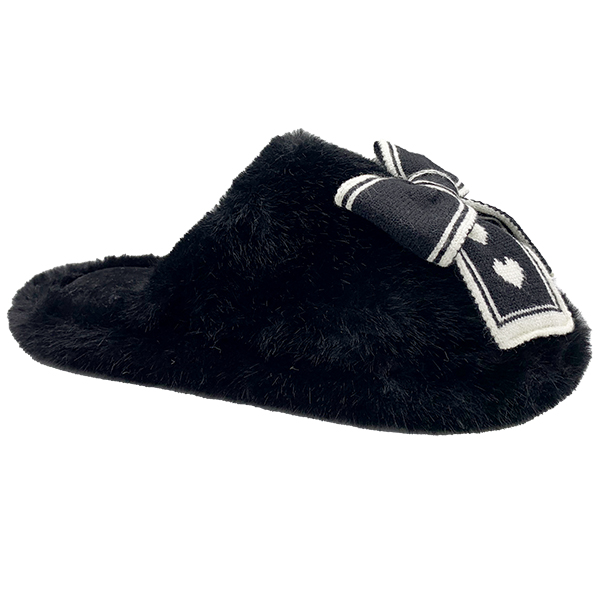 Baotou Home Shoes Creative Sweet Bow Warmth Indoor Casual Stepping on Shit Feel Women's Winter Internet Red Cotton Slippers