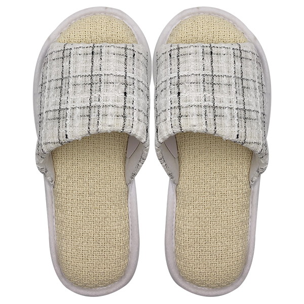 Cow tendon bottom linen slippers for men and women indoor and household use anti slip wooden flooring home fabric sandals