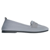 Grey flying woven single shoes for women with a feeling of stepping on feces Soft sole woven breath