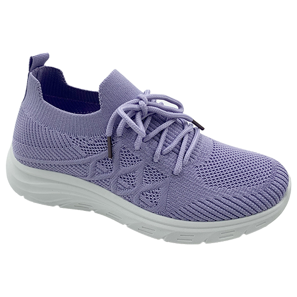 Purple Flying Weaving Sports Shoes for Women's Spring/Summer New Mesh Shoes for Women's Breathable Mesh Lightweight Shock Absorbing Running Shoes