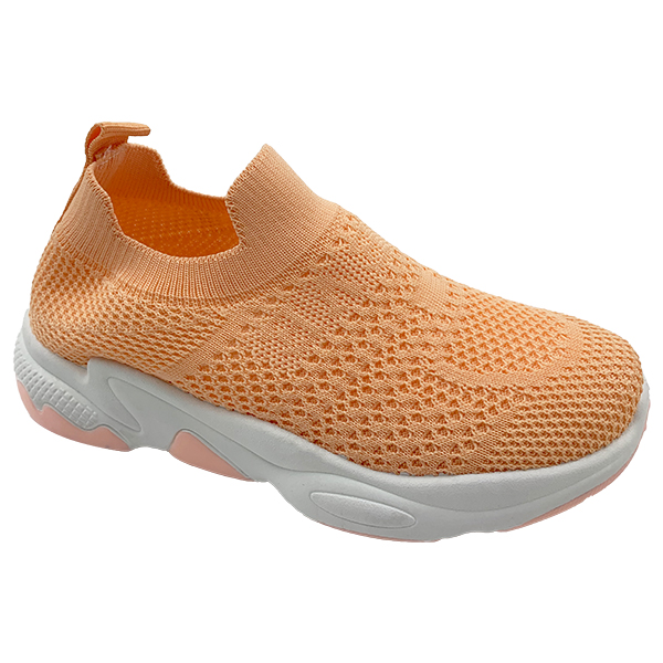 Sports shoes for women's new spring and summer orange flying woven mesh breathable mesh shoes casual