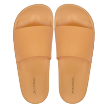 Orange one-piece slippers with anti slip soft sole can be worn externally simple women's slippers