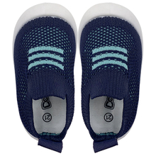 Dark blue woven men's shoes lightweight board shoes and super light canvas shoes for big children