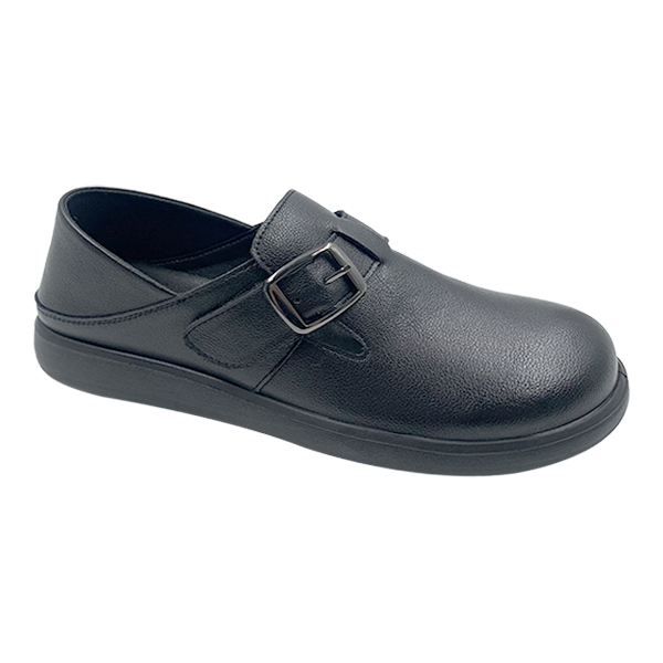 New women's fashionable belt buckle casual shoes with simple and solid color single shoes