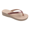 Women's trendy beach thick soled flip flops new summer outerwear anti slip clip toe slippers