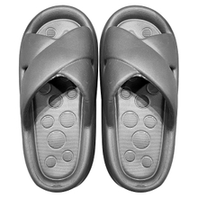 Women's summer slippers for outdoor wear indoor home decor plus size cross big bread thick soft sole beach wide chubby feet cool slippers