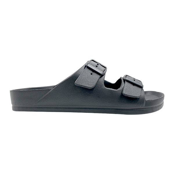 Black EVA lightweight anti slip casual shower slippers Haken outdoor beach slippers men's summer