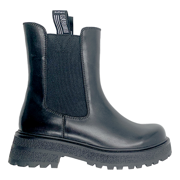 Real leather Chelsea boots children's autumn/winter new short boots chimney women's boots thick soled Martin boots