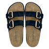 Retro Lazy Flat Matte Leather Boken Cork Slippers with One Line Height Increase Beach Boken Half Slippers