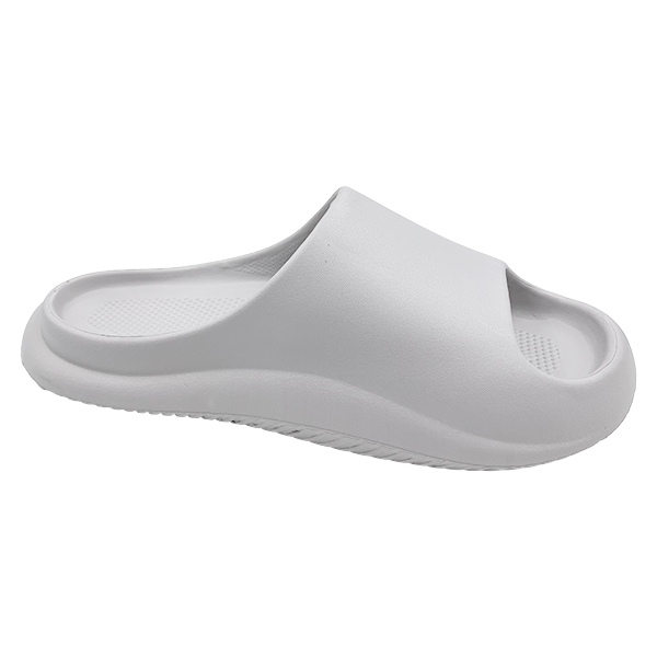 New solid color simple and lightweight indoor slippers for couples anti slip straight drag with a sense of stepping on poop casual cooldown