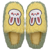 Women's winter indoor home plush stepping on poop feeling anti slip and warm home soft bottom cotton slippers