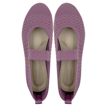 Purple Red Cloth Shoes New Summer Soft Sole One Step Padded Bean Shoes Shallow Mouth Flying Weaving Bean Shoes Breathable Women's Single Shoes