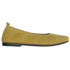 New Yellow Cloth Shoes with Pointed Toe Shallow Mouth Soft Sole Flyknit Mesh Cloth Shoes 