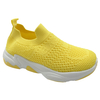 Sports shoes for women new spring and summer yellow fly woven mesh breathable mesh shoes casual soft soled gym running shoes